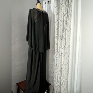 SCARLETT MAXI COCKTAIL/FORMAL ANGEL WINGS DRESS BLACK SIZE 16W